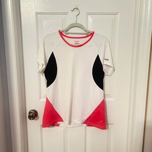 IZOD Cool Fx Women's White, Black, and Pink Short Sleeve Tee